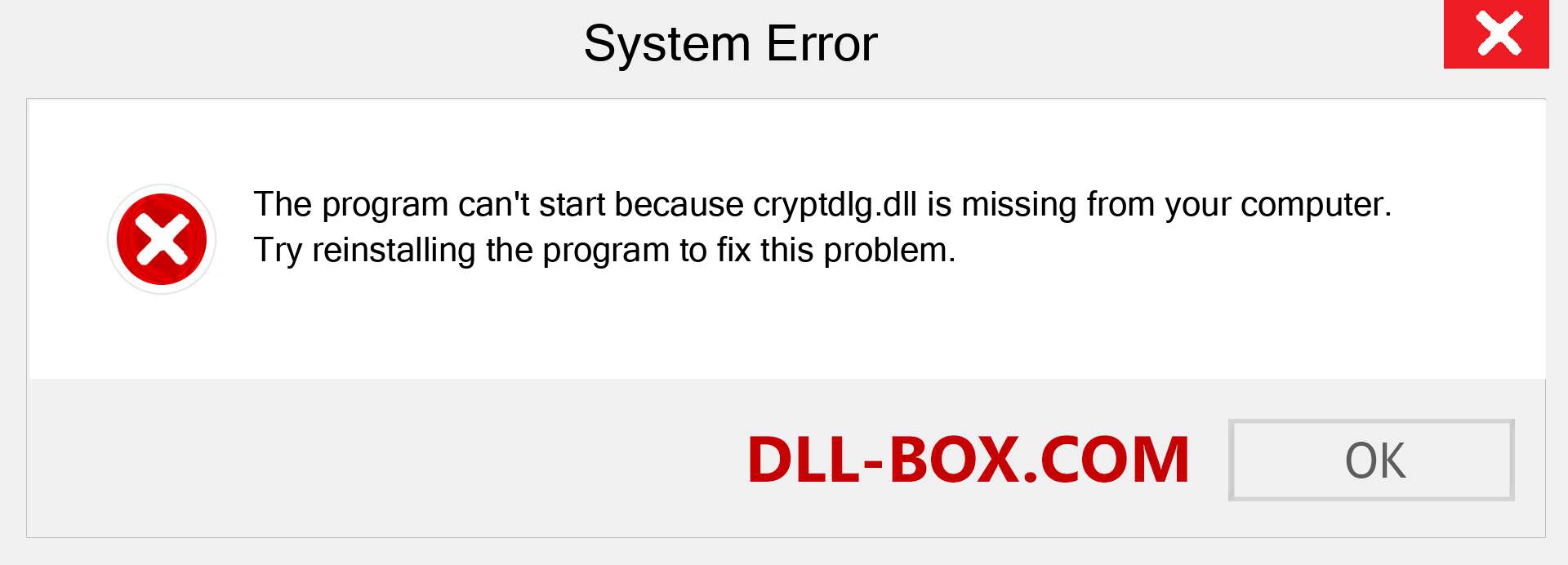  cryptdlg.dll file is missing?. Download for Windows 7, 8, 10 - Fix  cryptdlg dll Missing Error on Windows, photos, images